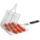 thumbnail image 5 of Cesta para parrilla de barbacoa, plegable en acero inoxidable, para cocinar pescado, verduras o camarones, con mango desmontable, cepillo para untar y bolsa de almacenamiento. (Tipo 1), 5 of 5