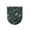 thumbnail image 6 of ZIATUBLES Toilet Lid Cover Decorative Toilet Lid Dust Cover with Elastic Edges Soft Washable Toilet Seat Lid Cover Fit for Round Oval Elongated Toilets for Home Bathroom Accessories, Leaf Black, 6 of 6