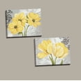 thumbnail image 1 of Gango Home Décor's Stretched Canvas Décor; Colori- Two brilliant yellow floral reproductions, Two 14x11in Stretched and ready to hang canvases, 1 of 1
