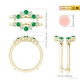 thumbnail image 6 of ANGARA Natural Emerald and Diamond Sunburst Ring Wrap in 14K Yellow Gold for Women (Size-2.6mm) | May Birthstone, Birthday, Anniversary, Jewelry Gift for Women | Natural Emerald Ring, 6 of 10