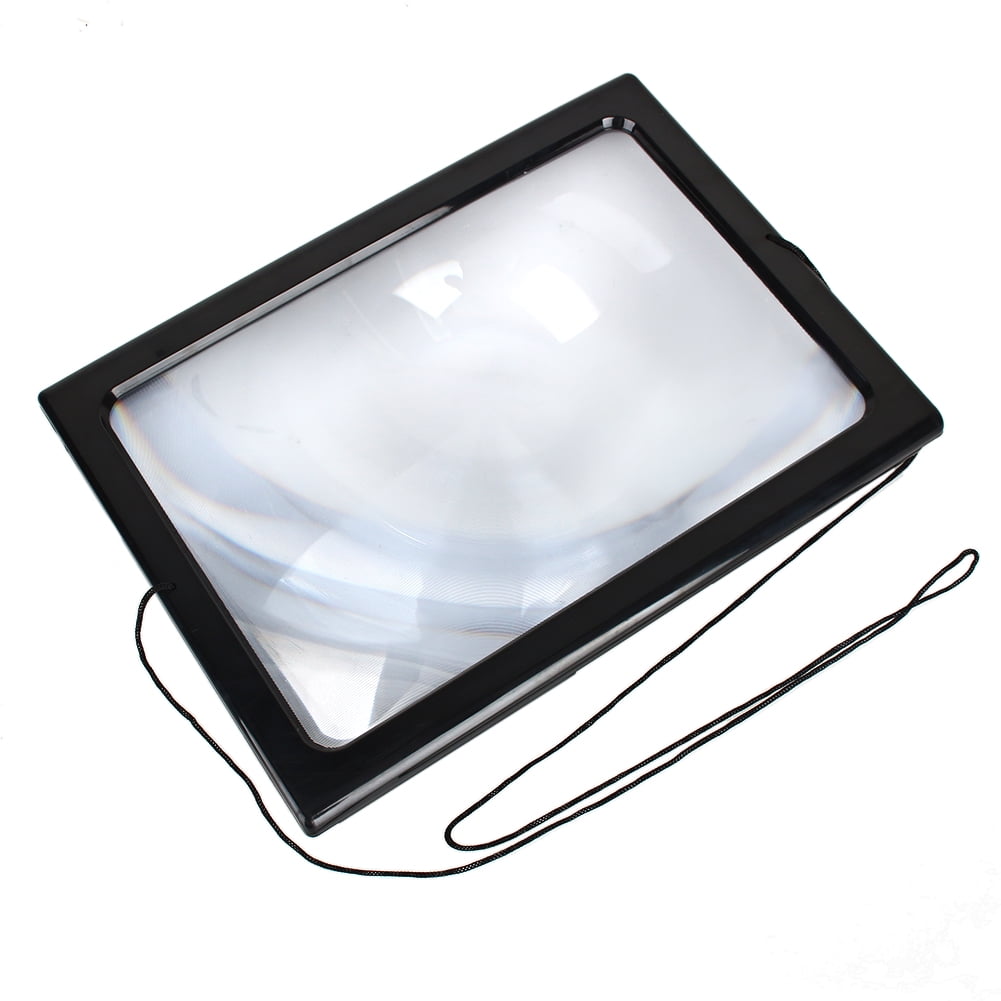 Brrnoo Magnifier Glass A4 Size,A4 Magnifier,Large A4 Page Hands Free 3x Magnifying Glass With Light LED Magnifier Reading