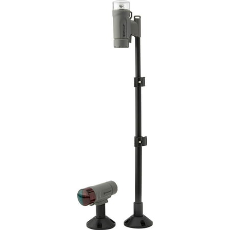 Pivot Pitch Pole Mount - Attwood Screw-Down/Adhesive Pad Mount Portable LED Nav Light Kit With Telescoping Pole