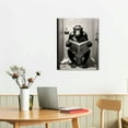 thumbnail image 2 of Nawypu  Gorilla Poster Canvas Wall Art for Bathroom, Funny Graffiti Bedroom Wall Decor, Painting for Living Room, Restroom Picture, 2 of 4