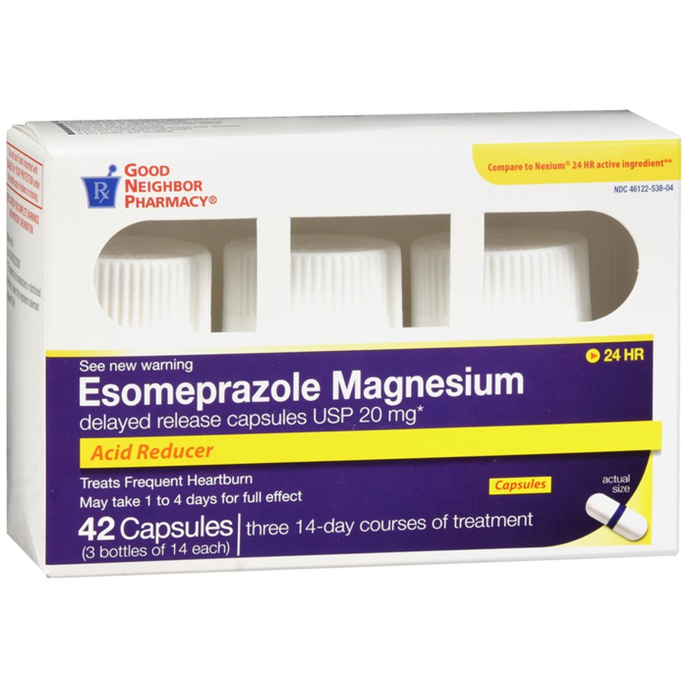 Esomeprazole Magnesium delayed release 42 Capsules 20 mg Acid Reducer