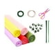 thumbnail image 5 of Kits de bricolaje de flores de papel crepé de 5 colores, 20 piezas de alambre de hierro floral verde para bebé Estilo A, 5 of 9