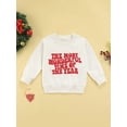thumbnail image 2 of Seyurigaoka Unisex Children’s Christmas/Letter Print Round Neck Long Sleeve Sweatshirt, 2 of 8