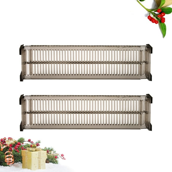 SHINYPASING Black Drawer Separators 2PCS for Wardrobe Clothes Organization