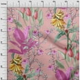 thumbnail image 3 of oneOone Cotton Poplin Twill Medium Pink Fabric Tropical Floral Sewing Fabric By The Yard Printed Diy Clothing Sewing Supplies 56 Inch Wide, 3 of 4