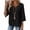 Black 1, variant on Linen Tops for Women 3/4 Sleeve Button Down Shirts 3/4 Roll-up Sleeve Tunic Tops with Button Side Slit Tops for Women Linen Shirts Tops Linen Shirts for Women Gauzy Shirts Brown S
