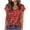 Red-10, variant on Perfectbot Women's Satin Cap Sleeve T-Shirts, Summer Floral Print V Neck Tees, Casual Vacation Outfit