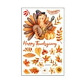 thumbnail image 2 of Seyotauo Thanksgiving Gel Window Cling Harvest Window Thick Gel Stickers Fall Turkey Pumpkin Maple Leaves Removable Decals for Autumn Home Living Room Door Decoration, 2 of 6
