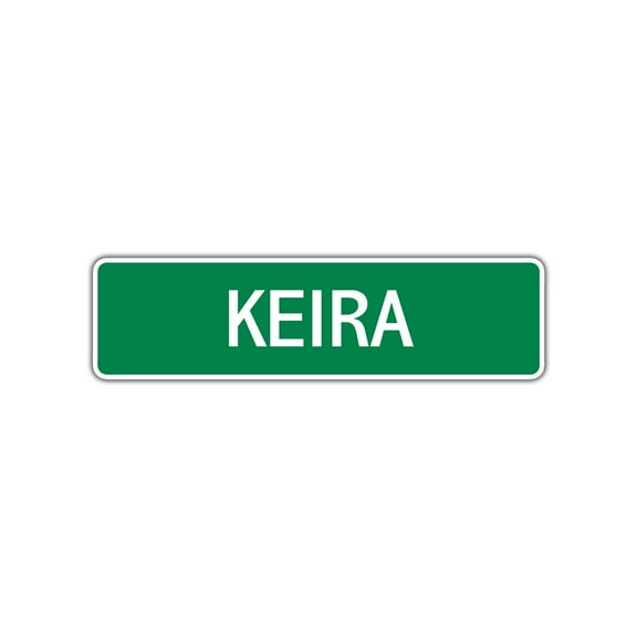 Keira Girls Children Name Indoor Outdoor Letter Printed Label Wall Plaque Decoration Aluminum Metal Sign 4"x13.5"