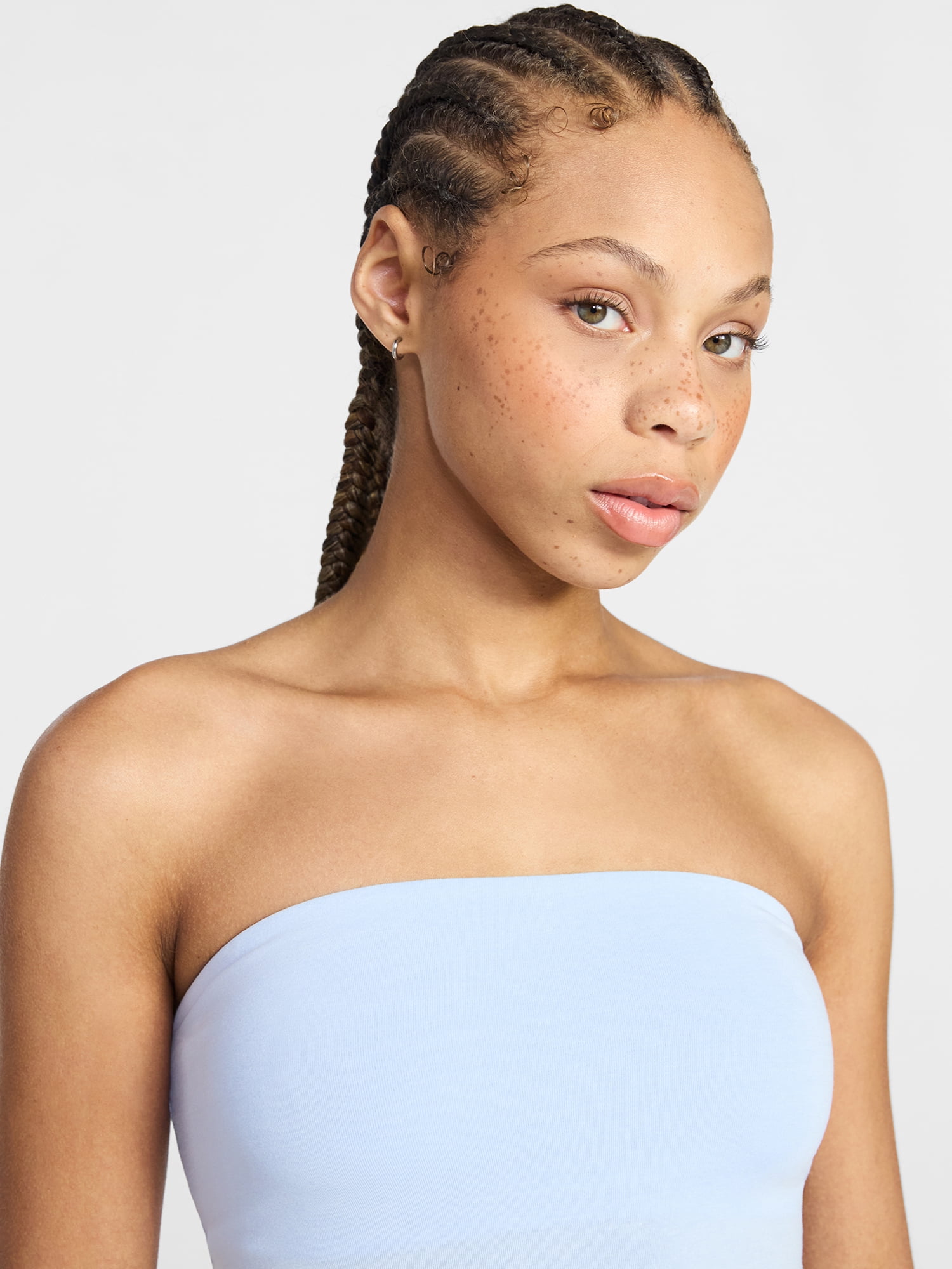 No Boundaries Cotton Stretch Jersey Tube Top, Women's XS-XXXL