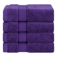 thumbnail image 2 of American Soft Linen , Salem Luxury 4 Pack Washcloth Set, %100 Soft Cotton, 13 x 13 Washcloths Purple, 2 of 6