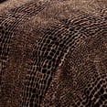 thumbnail image 2 of Home Soft Things Animal Print Flannel Fleece Blanket - Chocolate White Crocodile - Twin (60" x 90"), 2 of 3