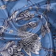 thumbnail image 7 of Ambesonne Peacock Valance & Curtain, Zentangle Bird and Feathers, 55"x45", Azure Blue Indigo, 7 of 7