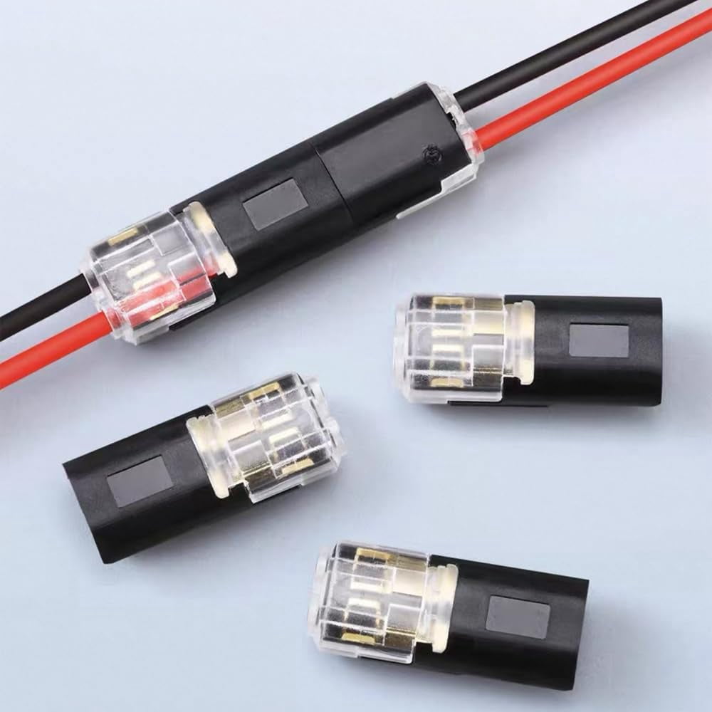 Lock Strip Connector,3 Wire LED Light Strip Connectors, Three Wire Plug in Connector with Locking Buckle,3 Pin Quick Connect Wire Connectors for Home Electrical Wiring (50 Pairs)