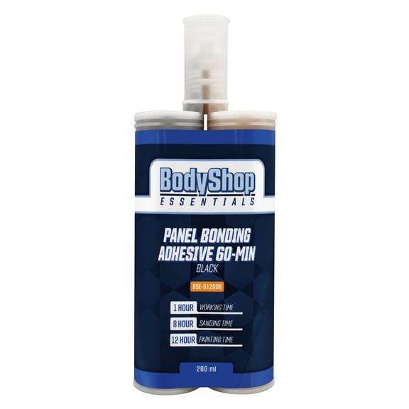 BodyShop Essentials Metal Panel Bond 60 Adhesive 200ml Cartridge & Two Application Mixing Nozzles