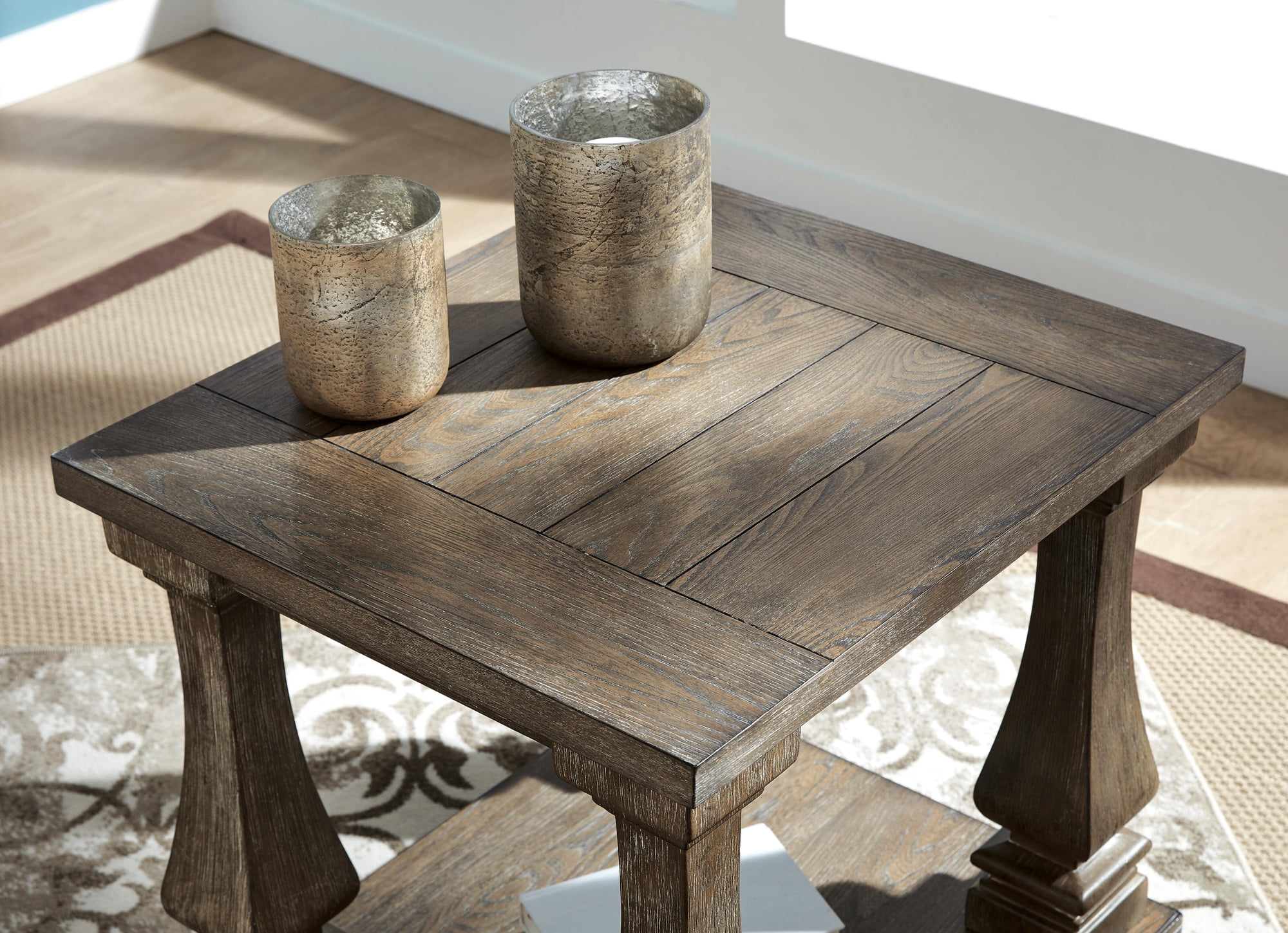Signature Design by Ashley Casual Johnelle End Table  Gray