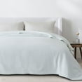 thumbnail image 6 of Great Bay Home All-Season Waffle Cotton Bed Blanket 102x90 (King, Pale Blue), 6 of 6