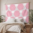 thumbnail image 3 of Pink Dahlia Small Tapestry for Bedroom Wall Hanging Tapestry, Farmhouse Abstract Grey Floral Patterned Ceiling Backdrop Tapestries Poster Blanket Wall Decor for Teens Room Living Room Dorm 23" x 28", 3 of 8