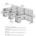 thumbnail image 2 of Office in an Hour 3 Person L Cubicle Desk Set in Hansen Cherry - Engineered Wood, 2 of 10