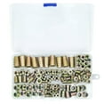 thumbnail image 1 of 130pcs Metric Thread Recessed Nut Kit Hex Nuts Wood Furniture Nuts in Nuts, 1 of 9