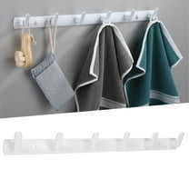 Riousery 6-Hook Wall Mounted Coat Rack, Heavy Duty Aluminum Alloy Coat Hooks for Bedroom Bathroom Corridor - White