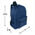 thumbnail image 4 of 17 Inch Basic  Backpack - 8 Assorted Colors  Case Pack 24, 4 of 4