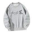 thumbnail image 3 of Sudadera con cuello redondo para mujer, ropa deportiva informal para adolescentes y niñas, deportes de uso diario M Yuyangstore sudadera para mujer, 3 of 8