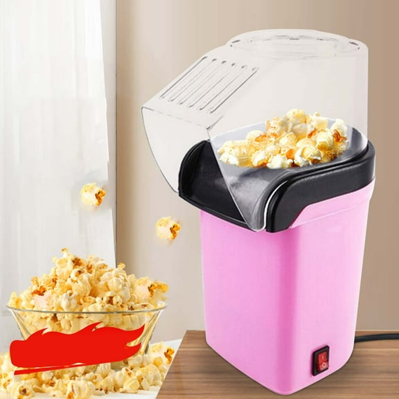 Automatic Popcorn Maker Machine for Home Use, Makes Fresh Snacks for Movie Nights and Family Entertainment, Ideal for Popcorn Lovers(Pink)
