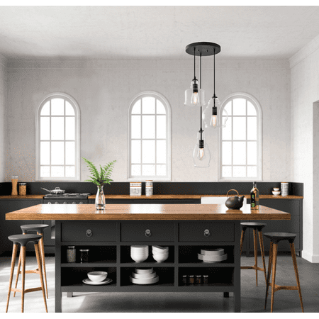 

3-light Pendant Ceiling Light Matte Black