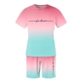 thumbnail image 5 of Mens Short Sets 2 Piece Outfits Short Sleeve Crew Neck T Shirts and Drawstring Wide Leg Shorts Summer Casual Beach Vacation Track Suits, XL, 5 of 6