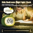 thumbnail image 4 of Cute Alarm Clock OK to Wake Clock, Toddler Sleep Training Clock with Night Light,5 Alarms,Snooze,Date and Temperature Cute Clock for Girls and Boys, 4 of 7