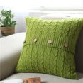 thumbnail image 3 of Cable Knit Soft Square Pillow Case Sofa Waist Throw Cushion Cover Home Decor, 3 of 8