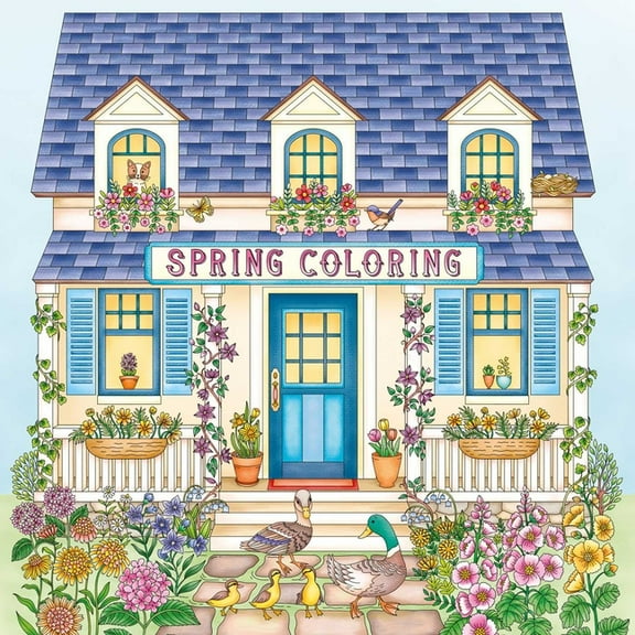 Spring Coloring: A Calming Coloring Book for Adults, (Paperback)