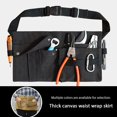 thumbnail image 4 of Canvas Tool Belt with Multiple Pockets Adjustable Waist Strap for Electrician Tool Storage Accessory Handyman Carpenter, 4 of 8