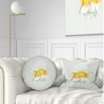 Designart White Narcissus Flower Watercolor - Floral Throw Pillow - 12x20