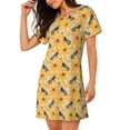 thumbnail image 2 of Lsque Bee Wasp Pattern Nightgowns for Women Sleep Shirts Short Sleeve Nightshirt Pullover Nightdress Soft Sleepwear Relaxed Fit Nightdress, 2 of 6