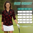 thumbnail image 7 of Uorisanigo Red Heart Women's Golf Shirt with 3/4 Roll Sleeve Size L Versatile Women's Dry-Fit Golf Polo Shirts Fashionable Comfortable Quarter Zip Athletic Tops for Workout Sports, 7 of 7