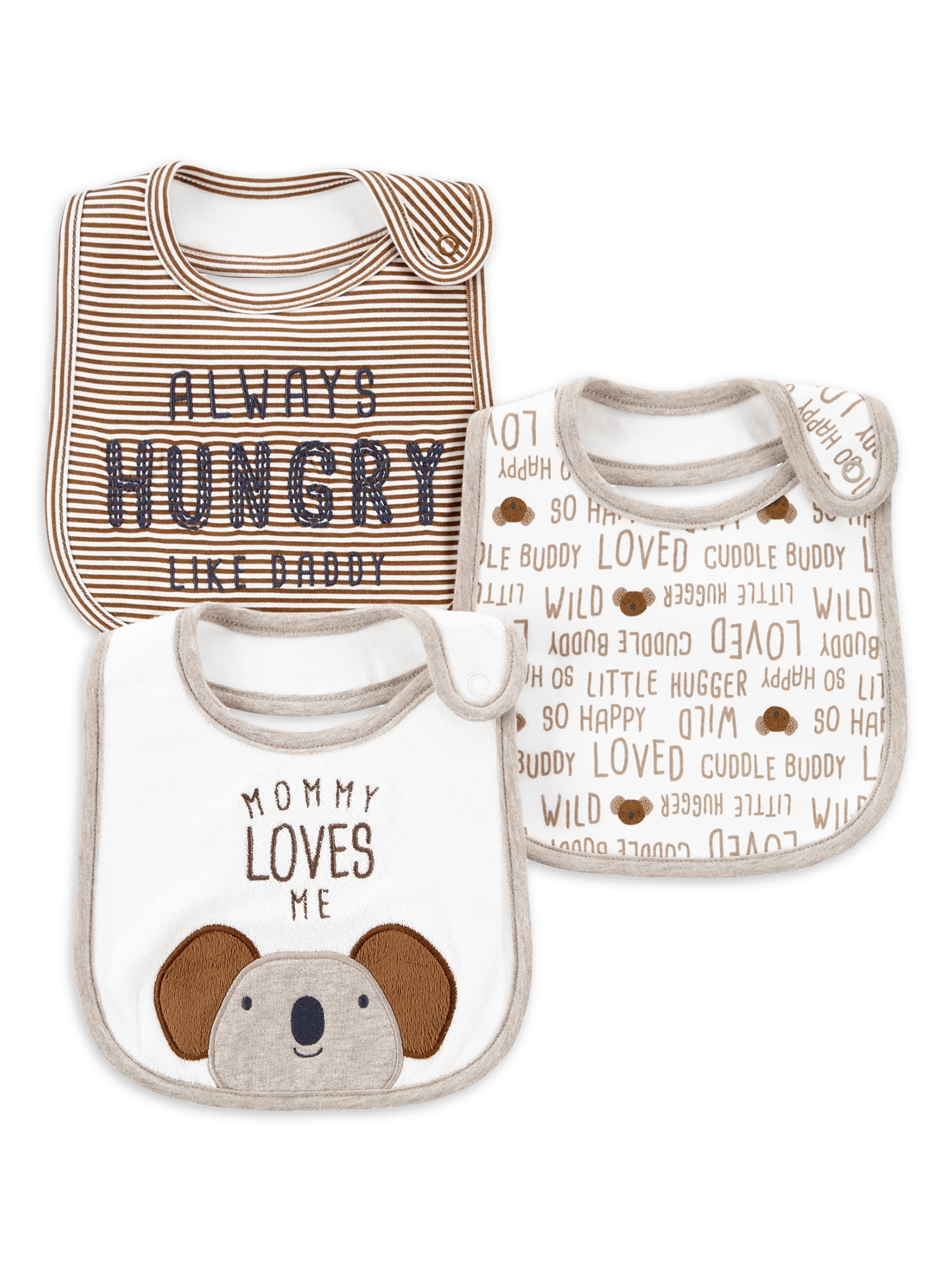 I Love Mummy This Much New Funny Personalised Soft Cotton Baby Bib Unisex 