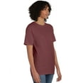 thumbnail image 2 of GDH150 Hanes Unisex Comfort Wash Garment Dyed Short Sleeve Pocket Maroon S, 2 of 4