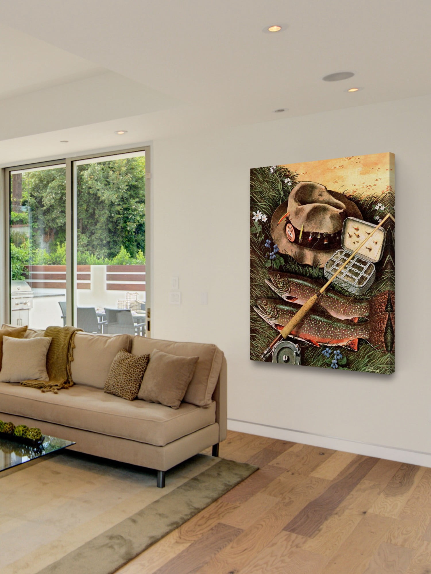 Marmont Hill Fishing Still Life by John Atherton Painting Print on Canvas