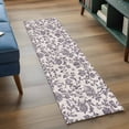thumbnail image 4 of Spring Flowers Large Area Rugs for Bedroom Living Room, Soft Non Slip Carpet Bedside Rug, Farmhouse Purple Pastoral Floral Leaf Rectangular Floor Cover Kitchen Accent Rug 2'x6' for Dining Room/Office, 4 of 9
