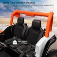 thumbnail image 3 of Geetinfly 24V 7Ah 2 Seater Ride On UTV Car for Kids, 4WD/2WD Switch, Electric Vehicle with Parental Remote Control, 19" Wide Seat, EVA Tires, 3 Speeds, for Kids Aged 3-8 - Orange, 3 of 8