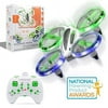 Sharper Image Glow Stunt Drone Rechargeable 2.4 GHz LED Stunt Drone White/Green