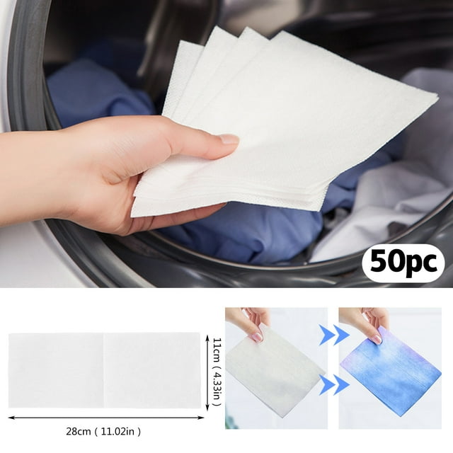 Oleegame 1 Pce Articles à Dix Dollars pour Machine à Laver Utilisation Teinture Mixte Résistant à l'Absorption des Couleurs Feuille Papiers à Lessive