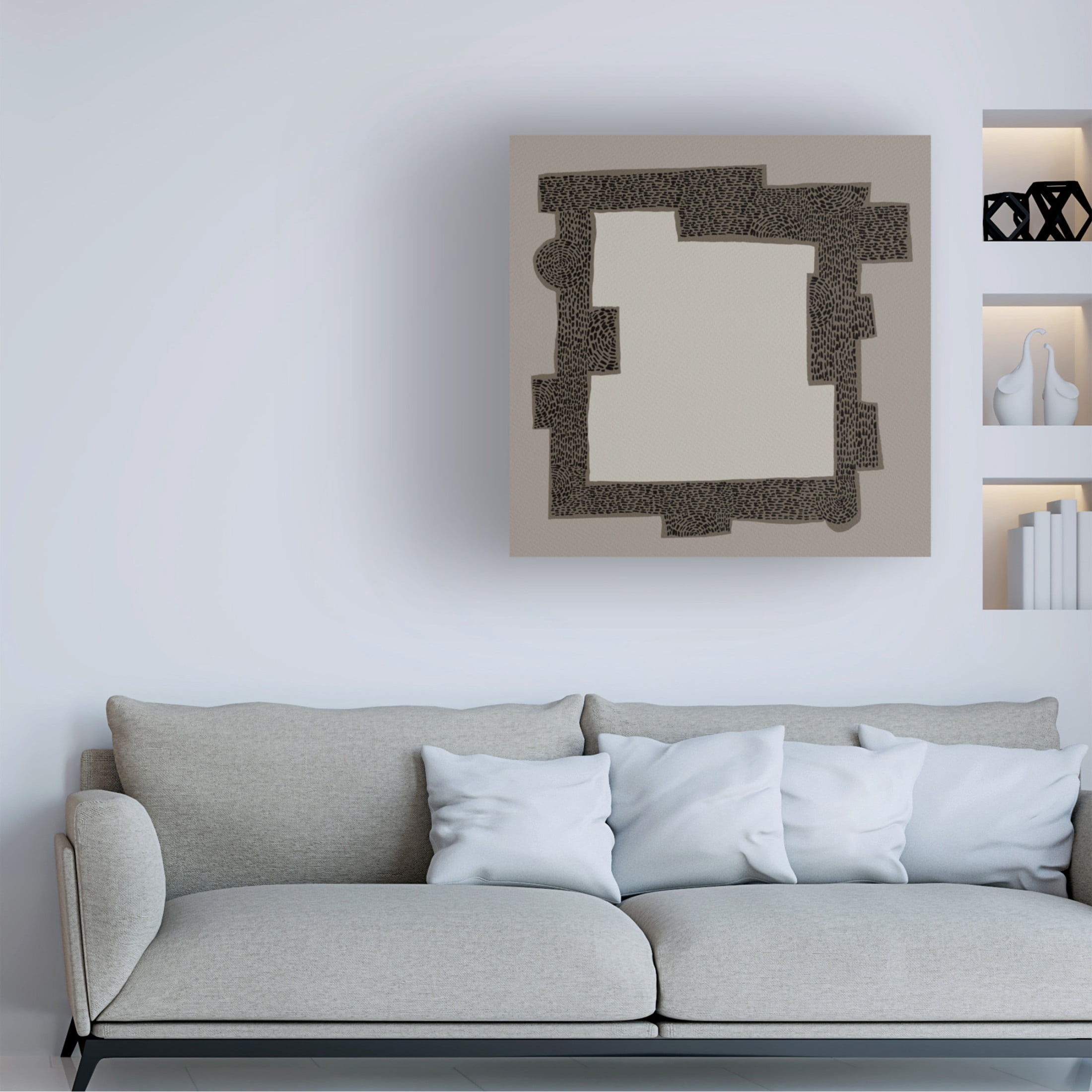 Trademark Fine Art Regina Moore  Neutral Stack III Canvas Wall Art