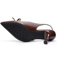 thumbnail image 6 of Women's Pointed Toe Slingback Heels Bowknot Kitten Heel Pumps Classic Slip-on Dress Shoes for Office Party Wedding, 6 of 6
