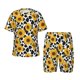 thumbnail image 1 of Fotbe Cow Print Sunflower Pijama Estampada de 2 Piezas para Niños – Ropa de Dormir de Manga Corta Cómoda para Niños y Niñas, Camiseta y Shorts de Algodón-Medium, 1 of 6